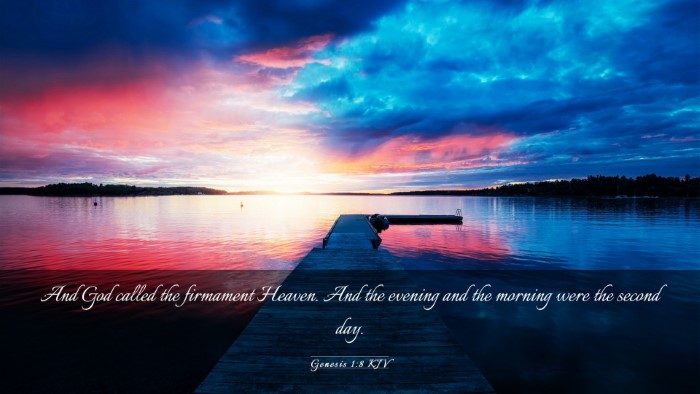 Picture 03 - Genesis 1:8 KJV Desktop Wallpaper - And God called the firmament Heaven. And the - Desktop Bible Verse Wallpaper