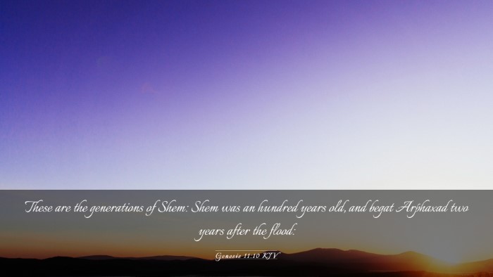 Picture 03 - Genesis 11:10 KJV Desktop Wallpaper - These are the generations of Shem: Shem was an - Desktop Bible Verse Wallpaper