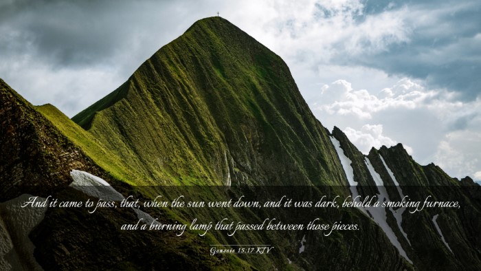 Picture 03 - Genesis 15:17 KJV Desktop Wallpaper - And it came to pass, that, when the sun went - Desktop Bible Verse Wallpaper