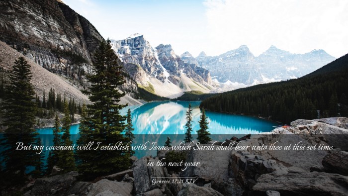 Picture 03 - Genesis 17:21 KJV Desktop Wallpaper - But my covenant will I establish with Isaac, - Desktop Bible Verse Wallpaper