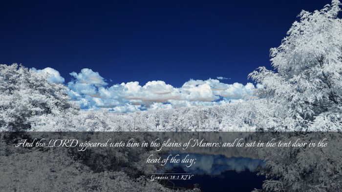 Picture 03 - Genesis 18:1 KJV Desktop Wallpaper - And the LORD appeared unto him in the plains of - Desktop Bible Verse Wallpaper
