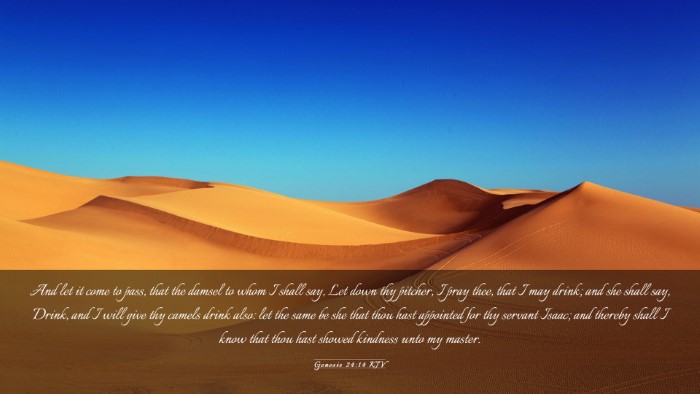 Picture 03 - Genesis 24:14 KJV Desktop Wallpaper - And let it come to pass, that the damsel to whom - Desktop Bible Verse Wallpaper