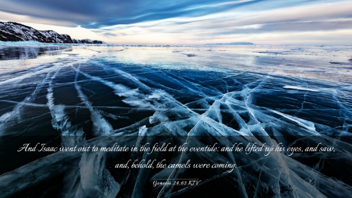 Picture 03 - Genesis 24:63 KJV Desktop Wallpaper - And Isaac went out to meditate in the field at - Desktop Bible Verse Wallpaper