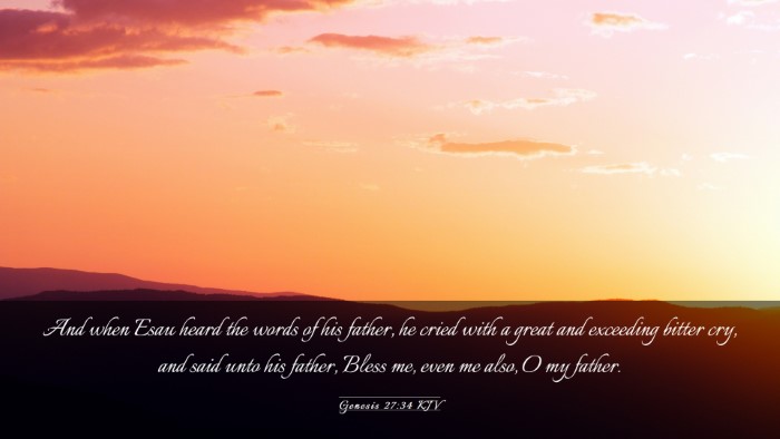 Picture 03 - Genesis 27:34 KJV Desktop Wallpaper - And when Esau heard the words of his father, he - Desktop Bible Verse Wallpaper