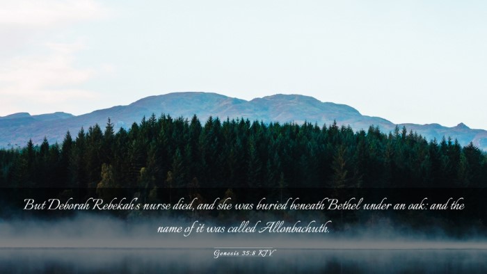 Picture 03 - Genesis 35:8 KJV Desktop Wallpaper - But Deborah Rebekah's nurse died, and she was - Desktop Bible Verse Wallpaper