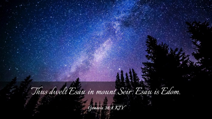 Picture 03 - Genesis 36:8 KJV Desktop Wallpaper - Thus dwelt Esau in mount Seir: Esau is - Desktop Bible Verse Wallpaper