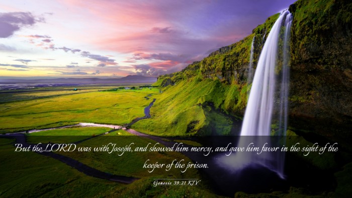 Picture 03 - Genesis 39:21 KJV Desktop Wallpaper - But the LORD was with Joseph, and showed him - Desktop Bible Verse Wallpaper