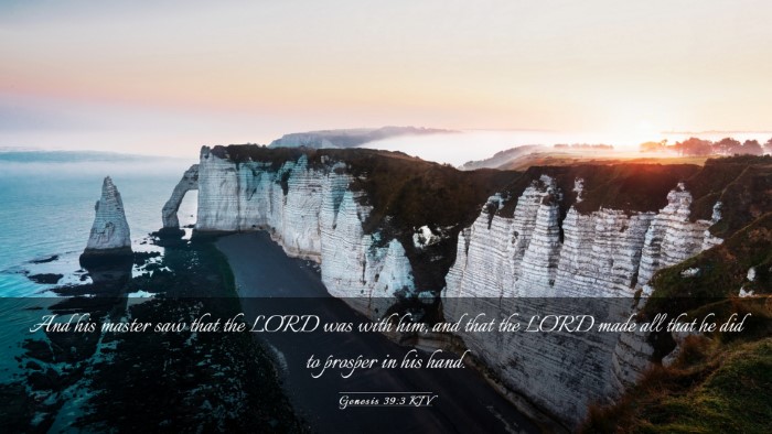 Picture 03 - Genesis 39:3 KJV Desktop Wallpaper - And his master saw that the LORD was with him, - Desktop Bible Verse Wallpaper
