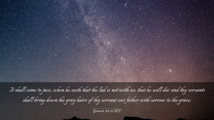Picture 03 - Genesis 44:31 KJV Desktop Wallpaper - It shall come to pass, when he seeth that the lad - Desktop Bible Verse Wallpaper