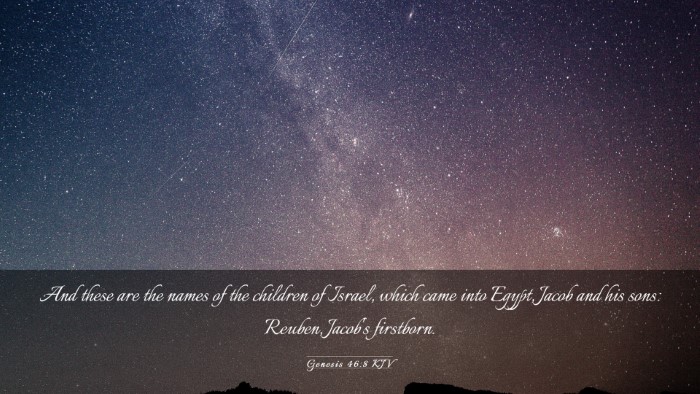 Picture 03 - Genesis 46:8 KJV Desktop Wallpaper - And these are the names of the children of - Desktop Bible Verse Wallpaper