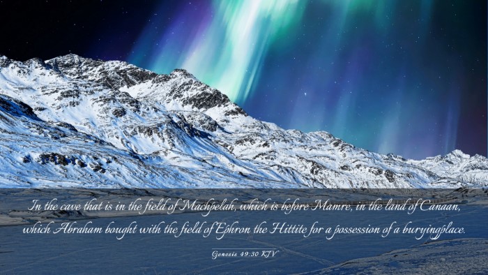 Picture 03 - Genesis 49:30 KJV Desktop Wallpaper - In the cave that is in the field of Machpelah, - Desktop Bible Verse Wallpaper
