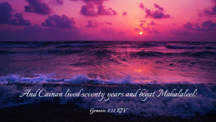 Picture 03 - Genesis 5:12 KJV Desktop Wallpaper - And Cainan lived seventy years and begat - Desktop Bible Verse Wallpaper