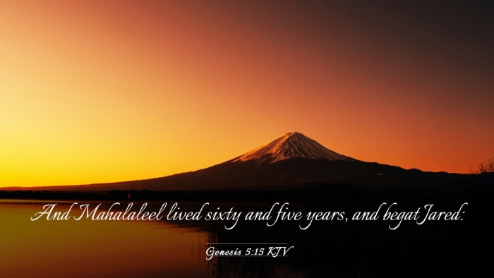 Picture 03 - Genesis 5:15 KJV Desktop Wallpaper - And Mahalaleel lived sixty and five years, and - Desktop Bible Verse Wallpaper