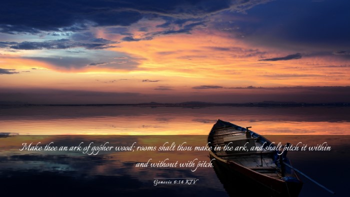 Picture 03 - Genesis 6:14 KJV Desktop Wallpaper - Make thee an ark of gopher wood; rooms shalt thou - Desktop Bible Verse Wallpaper