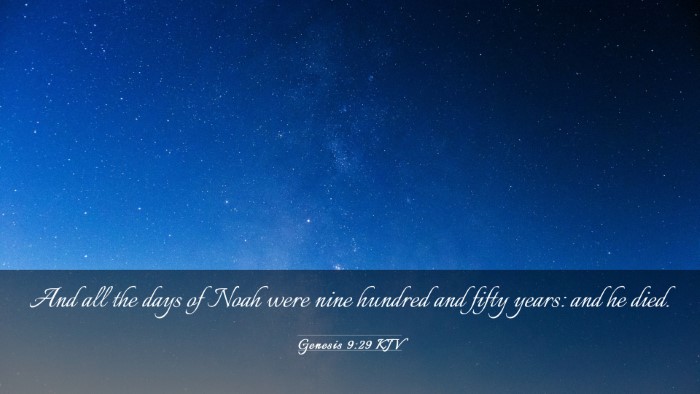 Picture 03 - Genesis 9:29 KJV Desktop Wallpaper - And all the days of Noah were nine hundred and - Desktop Bible Verse Wallpaper