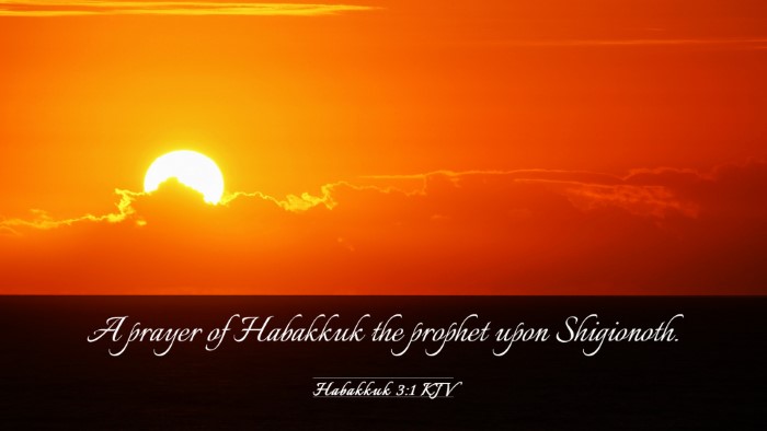 Picture 03 - Habakkuk 3:1 KJV Desktop Wallpaper - A prayer of Habakkuk the prophet upon - Desktop Bible Verse Wallpaper