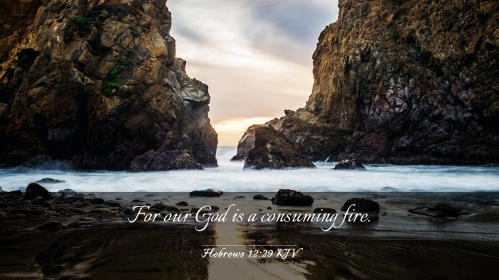 Picture 03 - Hebrews 12:29 KJV Desktop Wallpaper - For our God is a consuming - Desktop Bible Verse Wallpaper