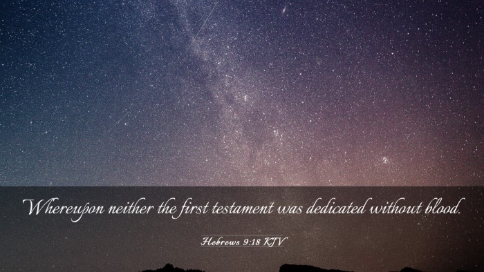 Picture 03 - Hebrews 9:18 KJV Desktop Wallpaper - Whereupon neither the first testament was - Desktop Bible Verse Wallpaper