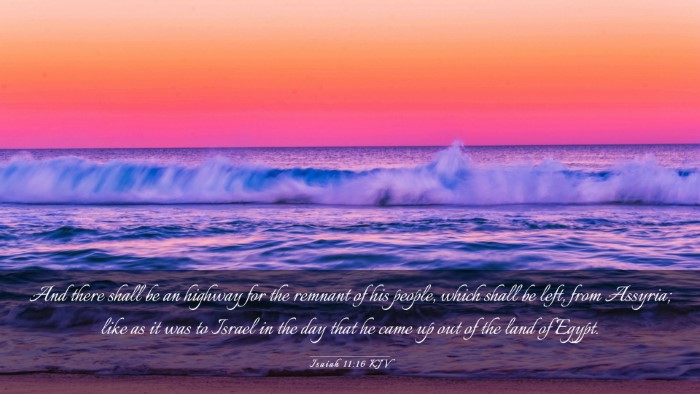 Picture 03 - Isaiah 11:16 KJV Desktop Wallpaper - And there shall be an highway for the remnant of - Desktop Bible Verse Wallpaper