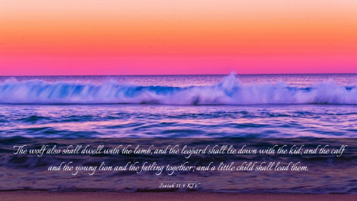 Picture 03 - Isaiah 11:6 KJV Desktop Wallpaper - The wolf also shall dwell with the lamb, and the - Desktop Bible Verse Wallpaper