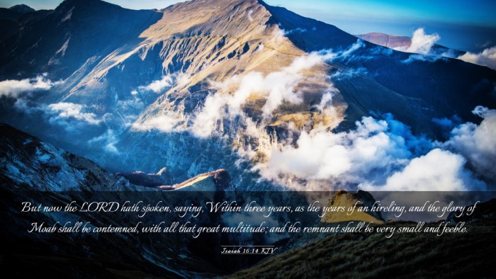 Picture 03 - Isaiah 16:14 KJV Desktop Wallpaper - But now the LORD hath spoken, saying, Within - Desktop Bible Verse Wallpaper