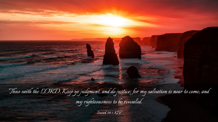 Picture 03 - Isaiah 56:1 KJV Desktop Wallpaper - Thus saith the LORD, Keep ye judgment, and do - Desktop Bible Verse Wallpaper