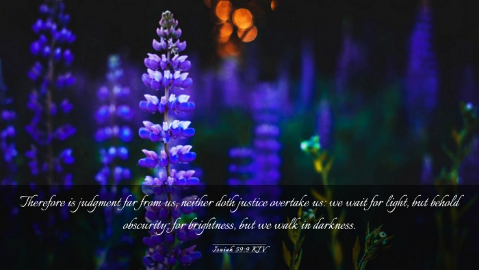 Picture 03 - Isaiah 59:9 KJV Desktop Wallpaper - Therefore is judgment far from us, neither doth - Desktop Bible Verse Wallpaper