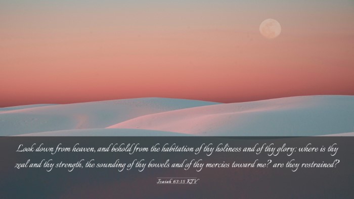 Picture 03 - Isaiah 63:15 KJV Desktop Wallpaper - Look down from heaven, and behold from the - Desktop Bible Verse Wallpaper