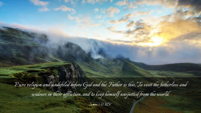 Picture 03 - James 1:27 KJV Desktop Wallpaper - Pure religion and undefiled before God and the - Desktop Bible Verse Wallpaper