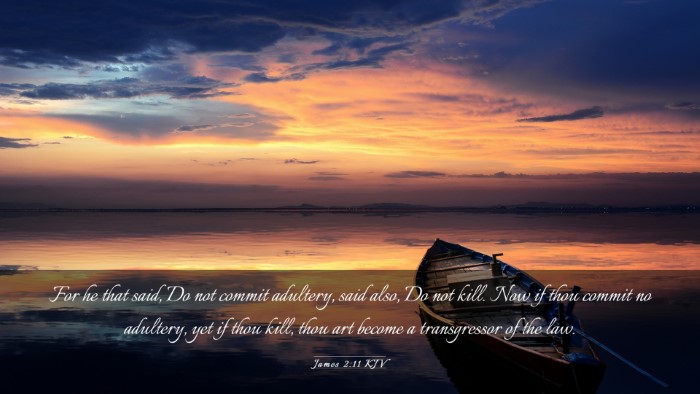 Picture 03 - James 2:11 KJV Desktop Wallpaper - For he that said, Do not commit adultery, said - Desktop Bible Verse Wallpaper