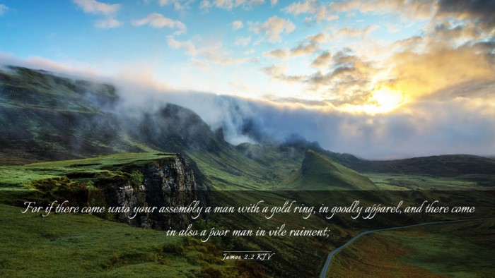 Picture 03 - James 2:2 KJV Desktop Wallpaper - For if there come unto your assembly a man with a - Desktop Bible Verse Wallpaper