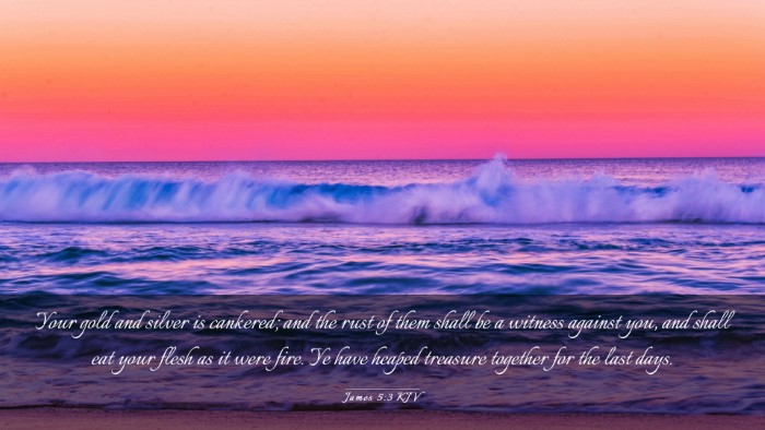 Picture 03 - James 5:3 KJV Desktop Wallpaper - Your gold and silver is cankered; and the rust of - Desktop Bible Verse Wallpaper