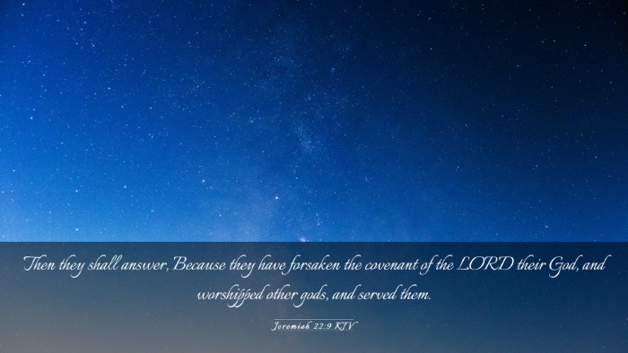 Picture 03 - Jeremiah 22:9 KJV Desktop Wallpaper - Then they shall answer, Because they have - Desktop Bible Verse Wallpaper