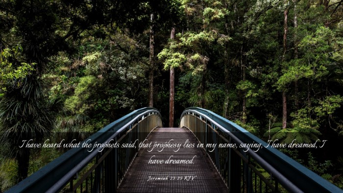 Picture 03 - Jeremiah 23:25 KJV Desktop Wallpaper - I have heard what the prophets said, that - Desktop Bible Verse Wallpaper