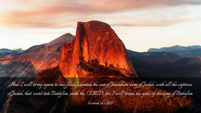 Picture 03 - Jeremiah 28:4 KJV Desktop Wallpaper - And I will bring again to this place Jeconiah the - Desktop Bible Verse Wallpaper