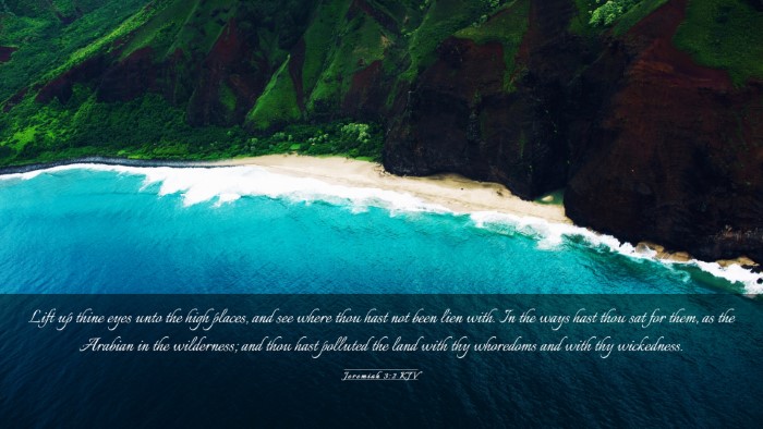 Picture 03 - Jeremiah 3:2 KJV Desktop Wallpaper - Lift up thine eyes unto the high places, and see - Desktop Bible Verse Wallpaper