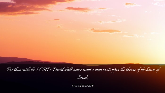 Picture 03 - Jeremiah 33:17 KJV Desktop Wallpaper - For thus saith the LORD; David shall never want a - Desktop Bible Verse Wallpaper