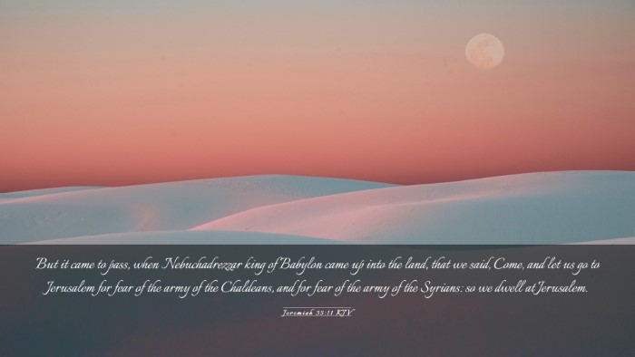 Picture 03 - Jeremiah 35:11 KJV Desktop Wallpaper - But it came to pass, when Nebuchadrezzar king of - Desktop Bible Verse Wallpaper