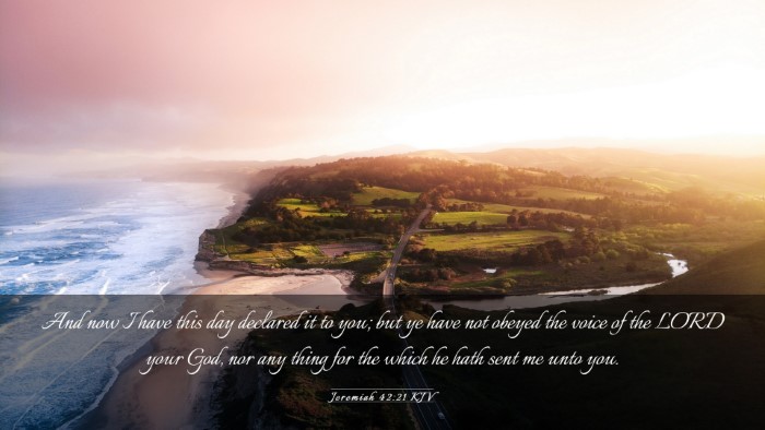 Picture 03 - Jeremiah 42:21 KJV Desktop Wallpaper - And now I have this day declared it to you; but - Desktop Bible Verse Wallpaper