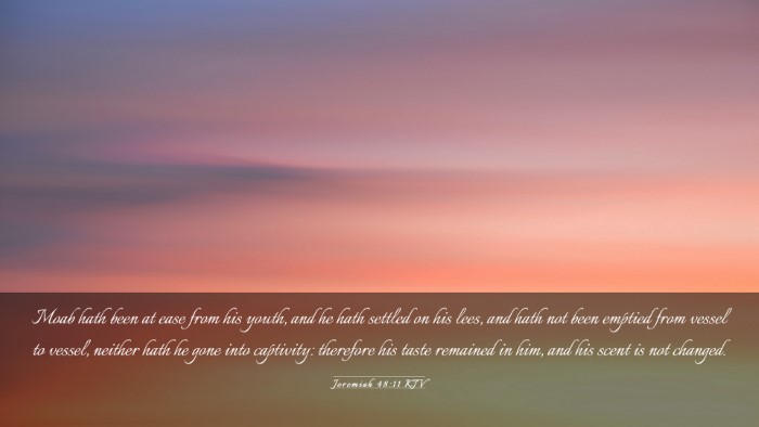 Picture 03 - Jeremiah 48:11 KJV Desktop Wallpaper - Moab hath been at ease from his youth, and he - Desktop Bible Verse Wallpaper