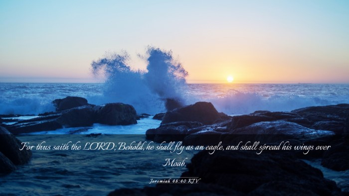 Picture 03 - Jeremiah 48:40 KJV Desktop Wallpaper - For thus saith the LORD; Behold, he shall fly as - Desktop Bible Verse Wallpaper