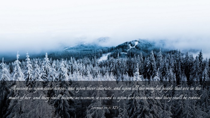 Picture 03 - Jeremiah 50:37 KJV Desktop Wallpaper - A sword is upon their horses, and upon their - Desktop Bible Verse Wallpaper