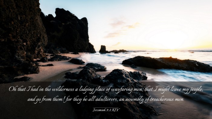 Picture 03 - Jeremiah 9:2 KJV Desktop Wallpaper - Oh that I had in the wilderness a lodging place - Desktop Bible Verse Wallpaper