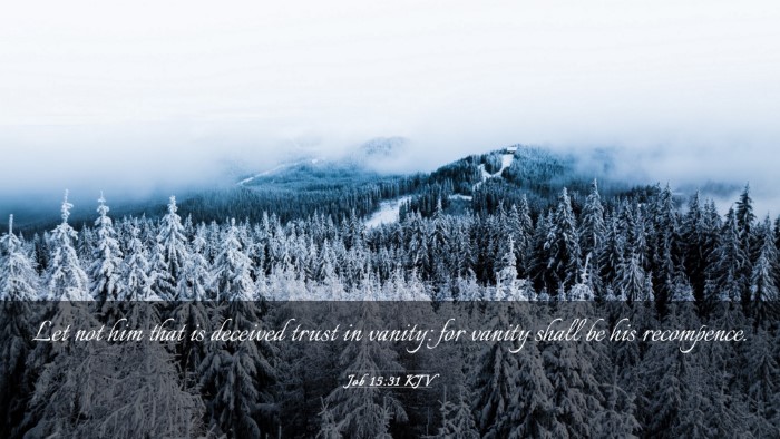 Picture 03 - Job 15:31 KJV Desktop Wallpaper - Let not him that is deceived trust in vanity: for - Desktop Bible Verse Wallpaper
