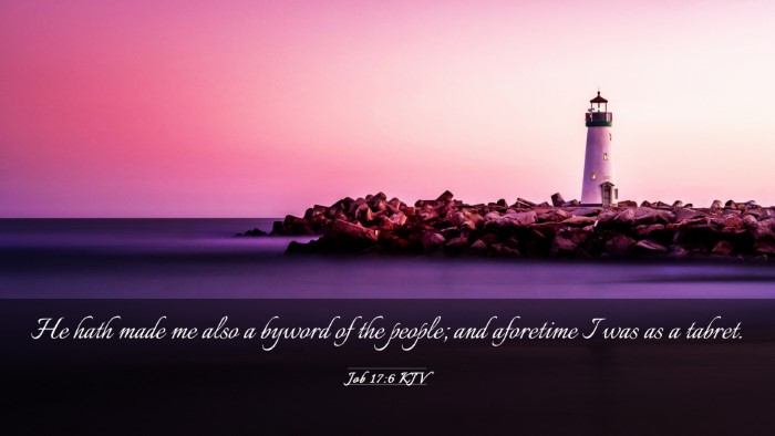 Picture 03 - Job 17:6 KJV Desktop Wallpaper - He hath made me also a byword of the people; and - Desktop Bible Verse Wallpaper