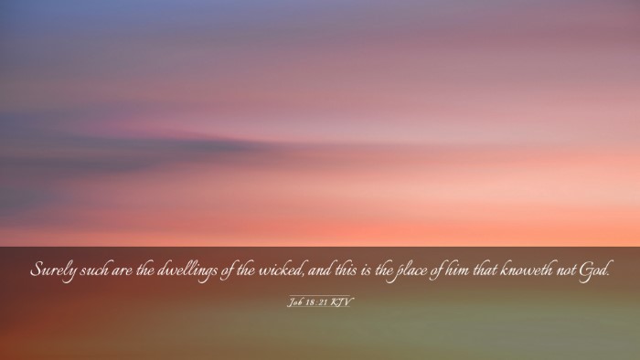 Picture 03 - Job 18:21 KJV Desktop Wallpaper - Surely such are the dwellings of the wicked, and - Desktop Bible Verse Wallpaper