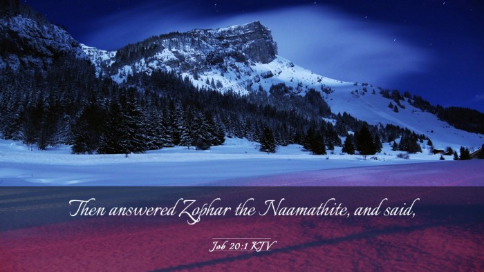 Picture 03 - Job 20:1 KJV Desktop Wallpaper - Then answered Zophar the Naamathite, and - Desktop Bible Verse Wallpaper