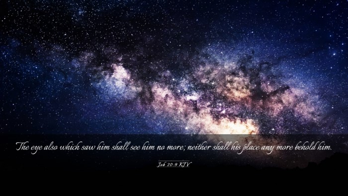 Picture 03 - Job 20:9 KJV Desktop Wallpaper - The eye also which saw him shall see him no more; - Desktop Bible Verse Wallpaper