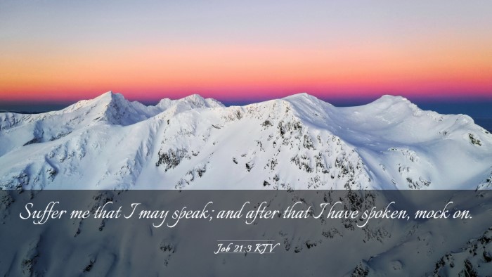 Picture 03 - Job 21:3 KJV Desktop Wallpaper - Suffer me that I may speak; and after that I have - Desktop Bible Verse Wallpaper