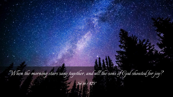 Picture 03 - Job 38:7 KJV Desktop Wallpaper - When the morning stars sang together, and all the - Desktop Bible Verse Wallpaper